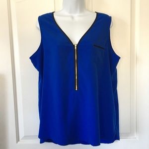Apt 9 Royal Blue zipped tank sz XL